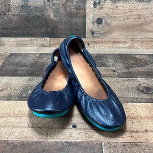 Tieks Navy Blue Leather Ballet Flats SZ 7